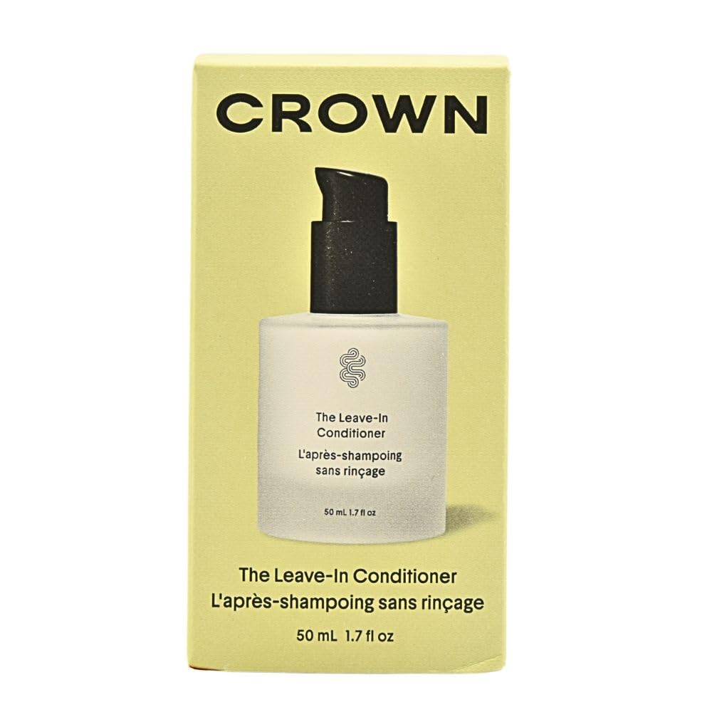 Crown Affair Mini Leave-In application on damp hair for frizz control