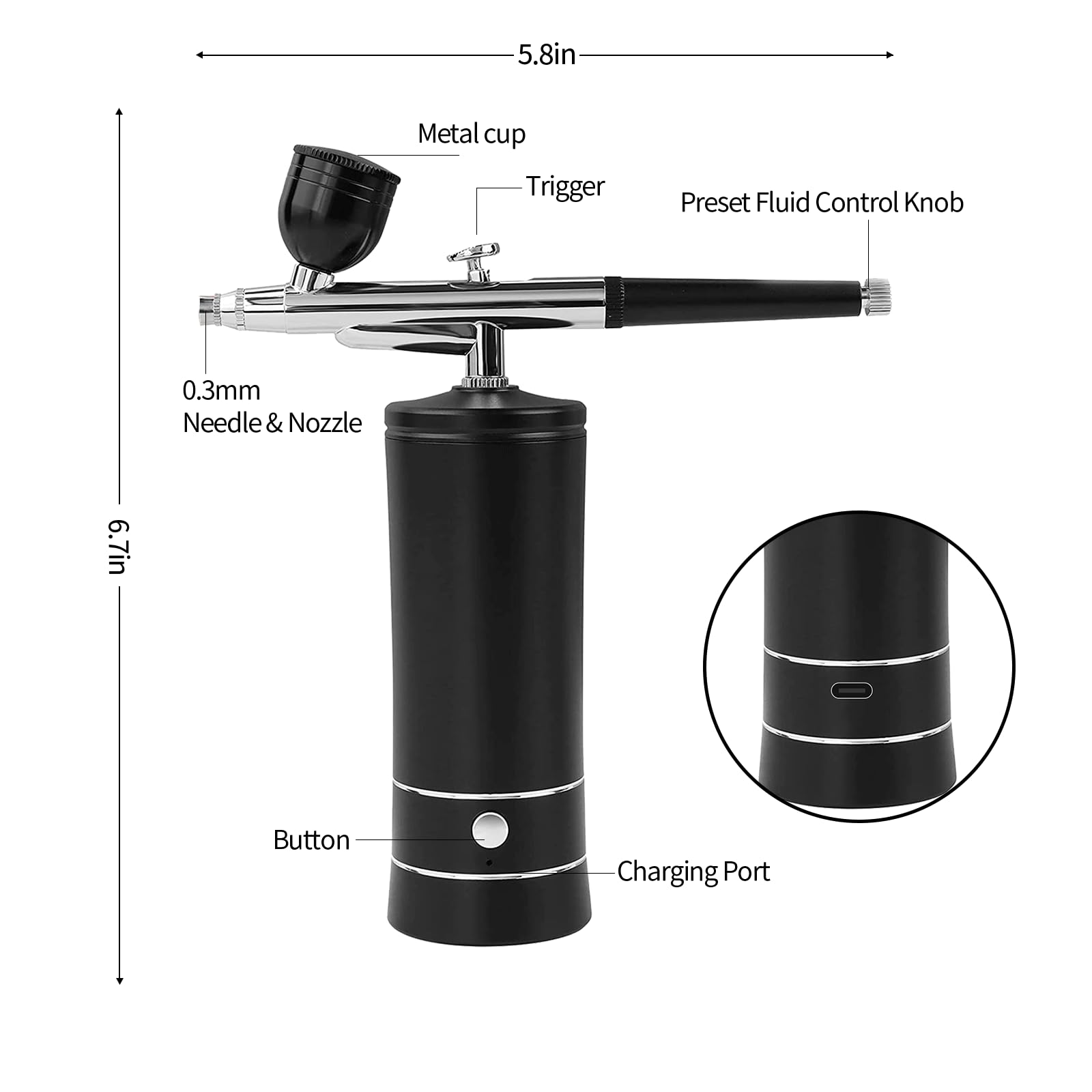 crpen airbrush wireless design enables flexible, portable crafting sessions.