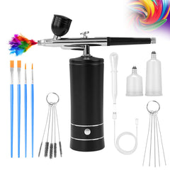 Crpen airbrush kit with compressor in black for precise nail art and cake decor.
