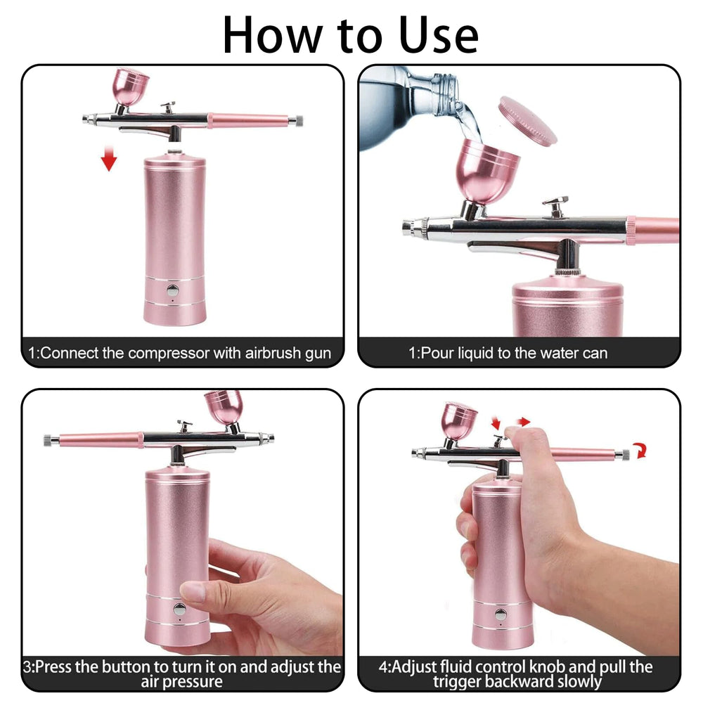 CRPEN airbrush kit pink cake-decor close-up for smooth decorating