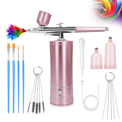 crpen airbrush kit pink compressor ideal for portable makeup and nail art