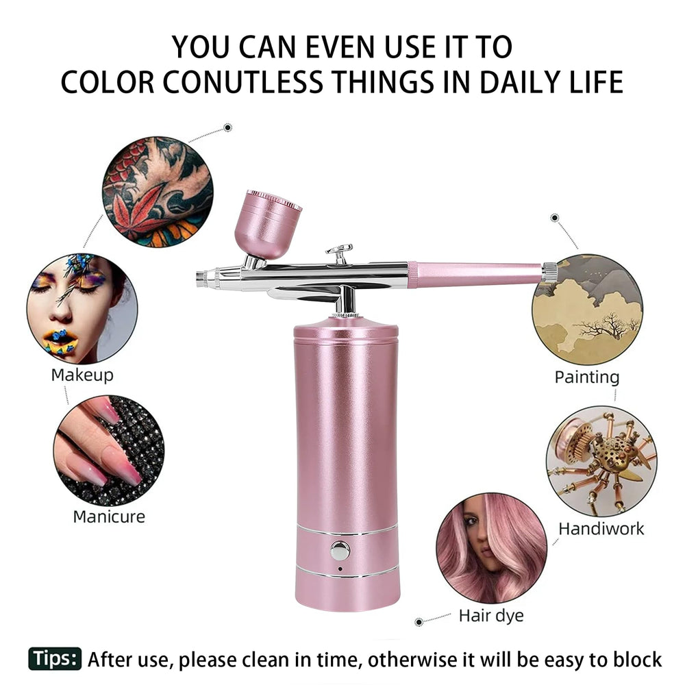 CRPEN airbrush kit pink makeup-application for flawless finishes