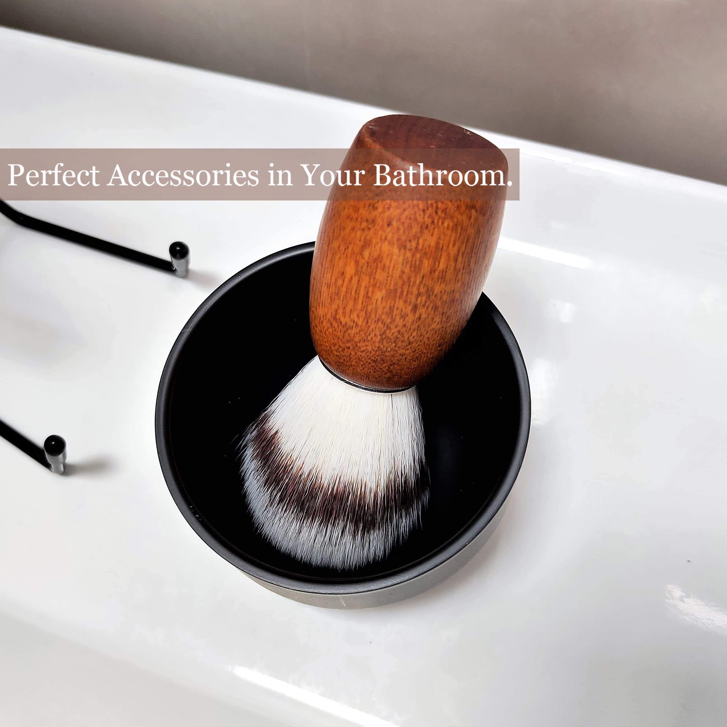 CRUCISRESIN shaving-set-matte-black set neatly arranged, ideal gift for yourself or a friend