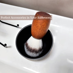 CRUCISRESIN shaving-set-matte-black set neatly arranged, ideal gift for yourself or a friend