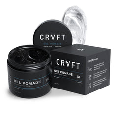 Hair Craft Co. CRVFT pomade jar cap closeup for easy styling.