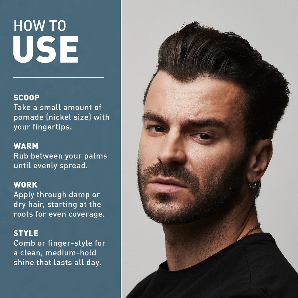 Hair Craft Co. CRVFT pomade wash-out demonstrated by easy water rinse.