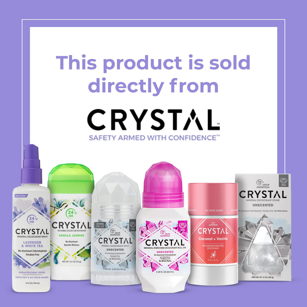 Crystal Essence 3-pack packaging for travel and multi-use coverage.