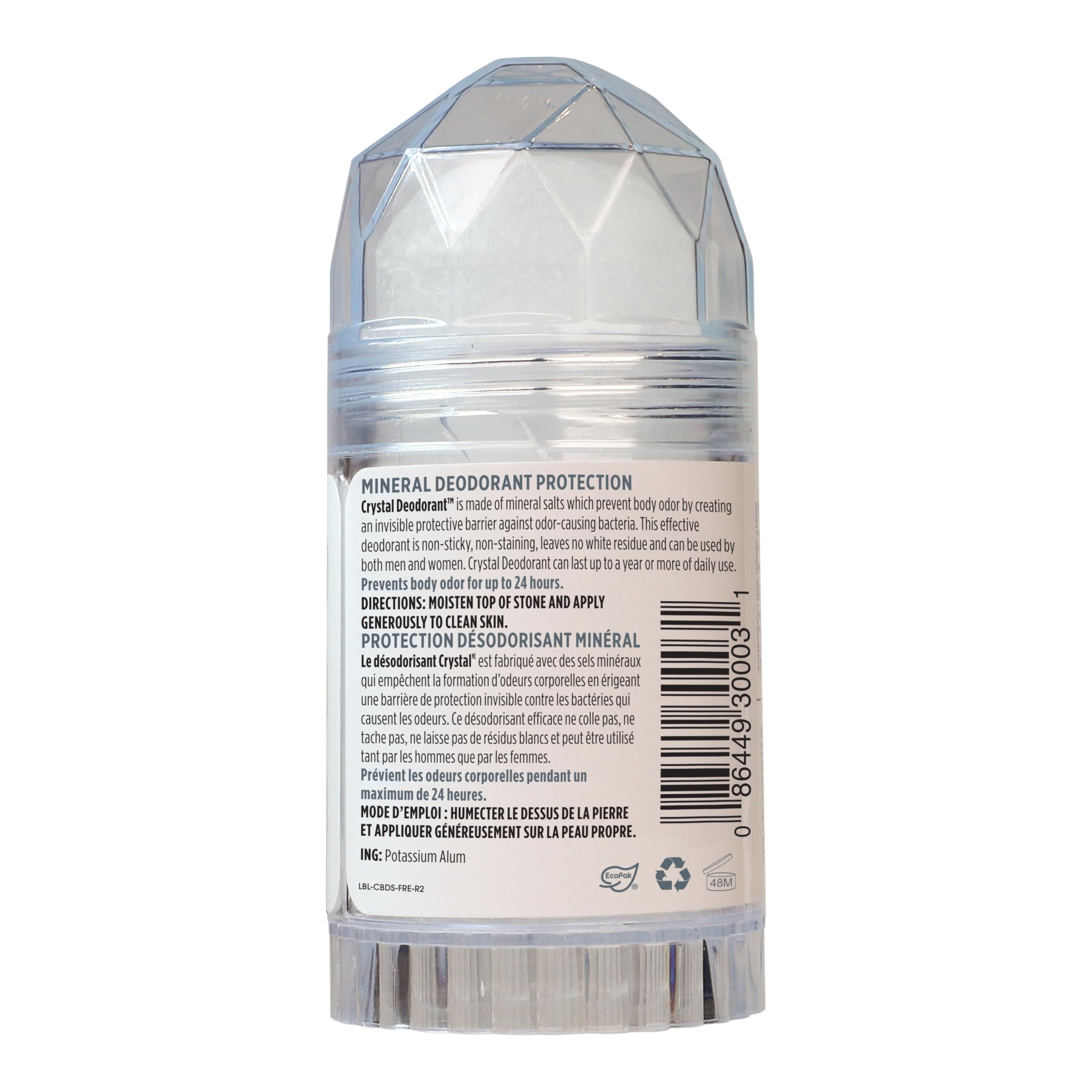 Crystal Essence 3-pack box front—aluminum-free, paraben-free formulation.