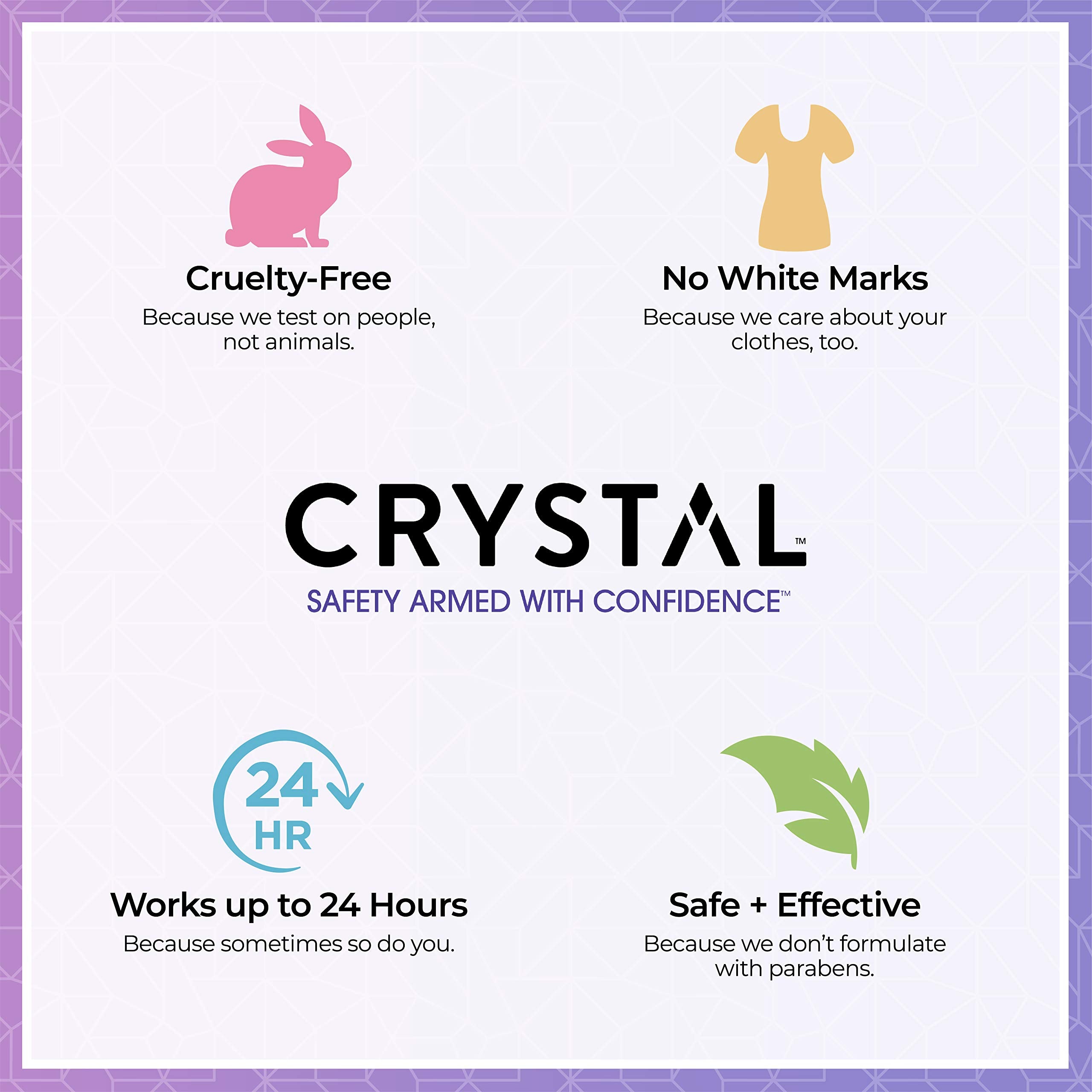 Crystal Essence CRYSTAL deodorant roller unscented 3-pack closeup of applicator