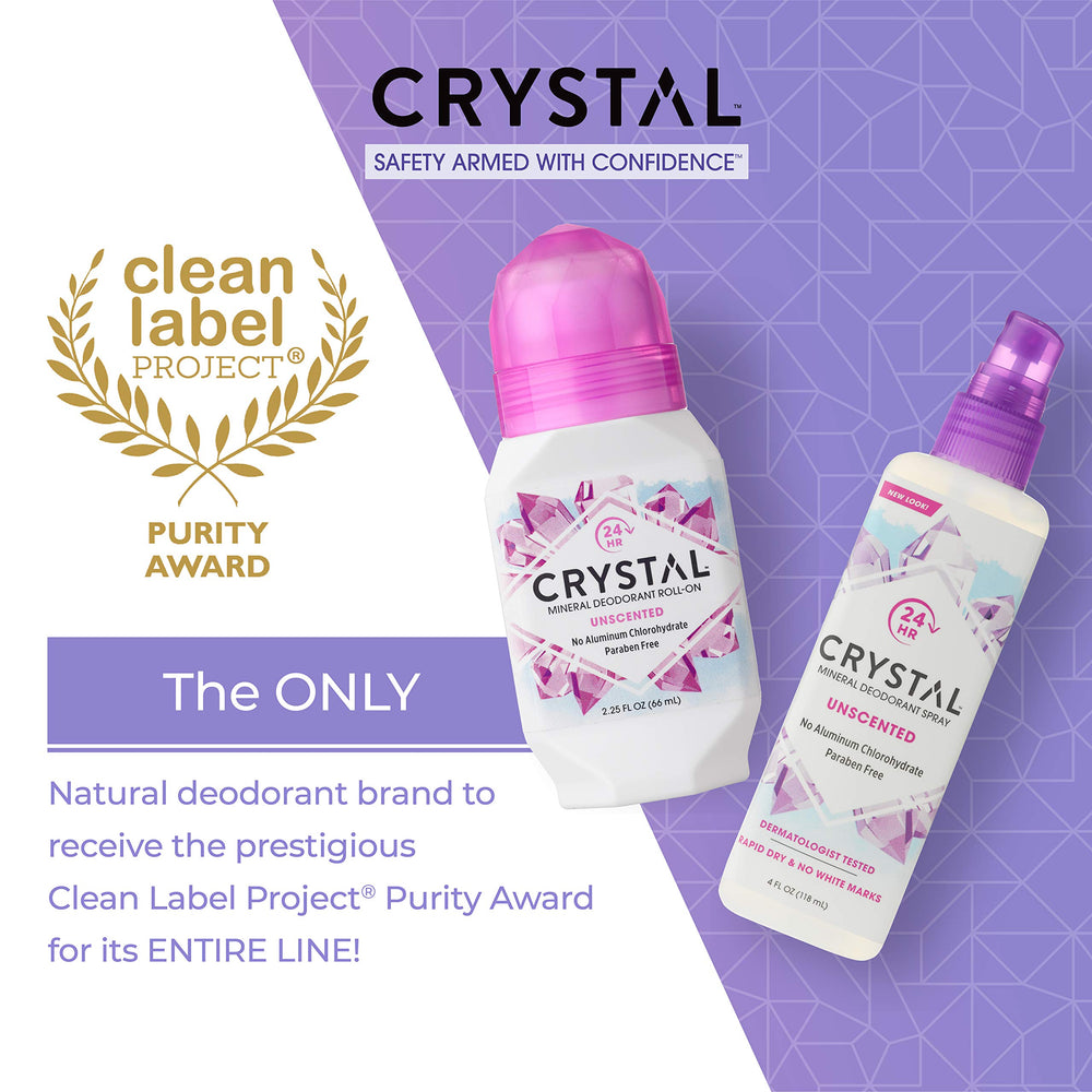 Crystal Essence CRYSTAL deodorant roller unscented applying motion