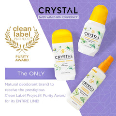 Crystal Essence deodorant spray-mist provides all-over freshness with chamomile and green tea.