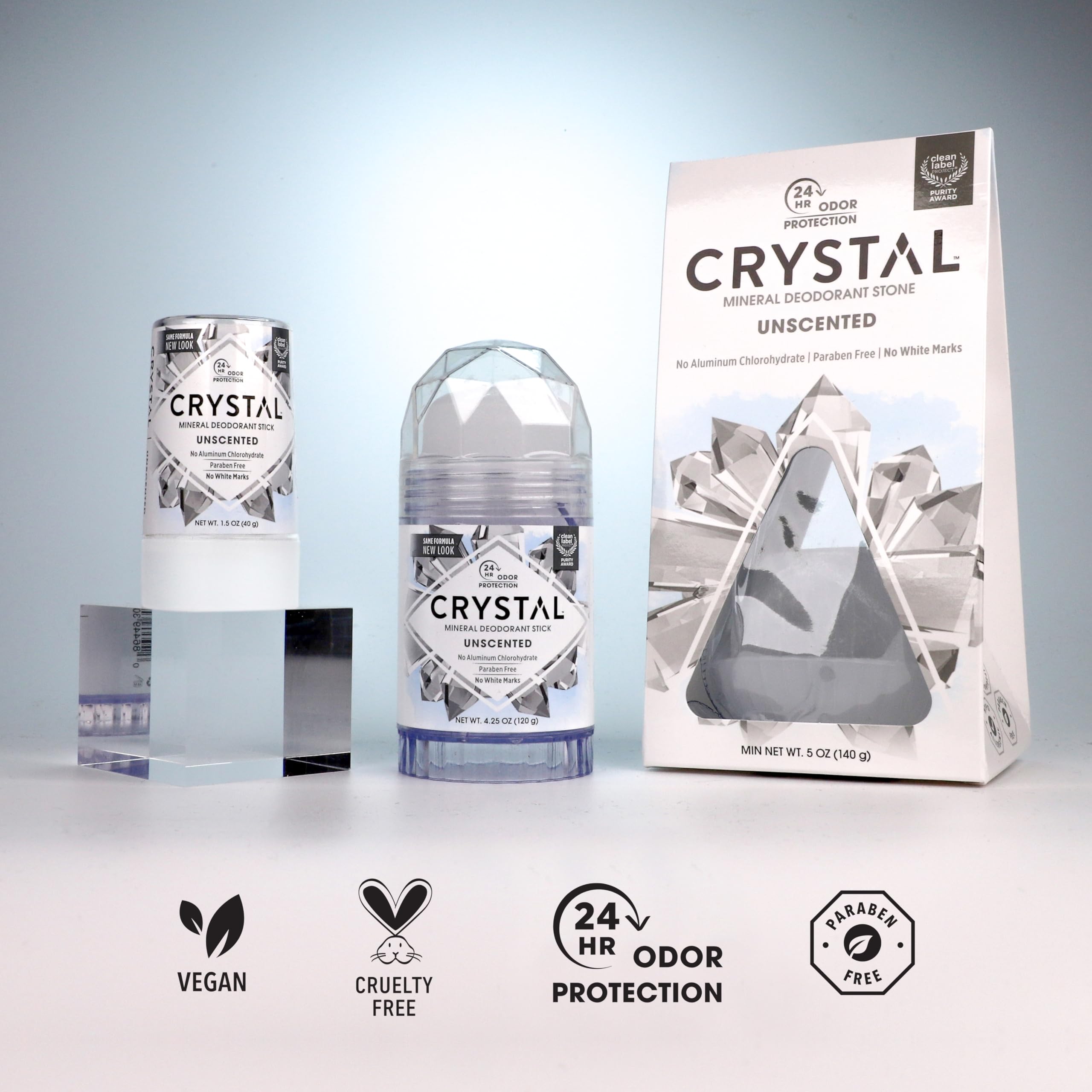 Crystal Essence natural ingredients label—clean-label commitment for peace of mind.