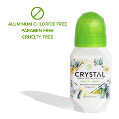 Crystal Essence pack of 3 mineral roll-on deodorants for vegan, long-lasting odor control