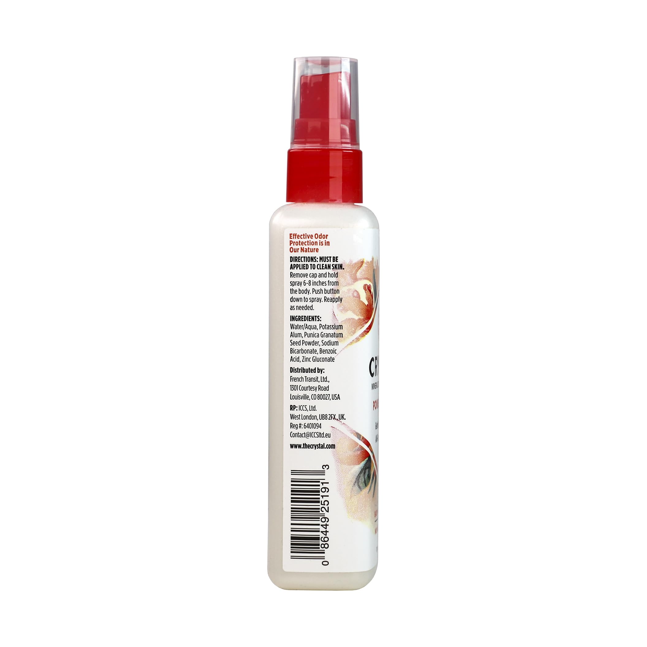 Crystal Essence mineral salts label showcases natural, parabens-free ingredients