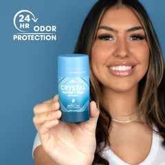 Crystal Magnesium Solid Stick Deodorant Sea Salt Sage delivers clean scent and long-lasting odor defense.