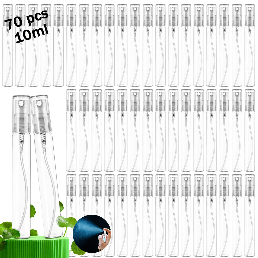 Csdtylh mini spray bottle 10ml clear glass; compact travel-friendly fragrance sampler.