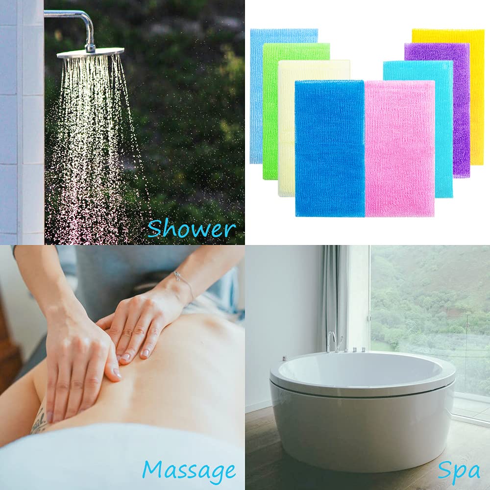 Cshangzei back-and-feet towel is ideal for full-body cleansing.