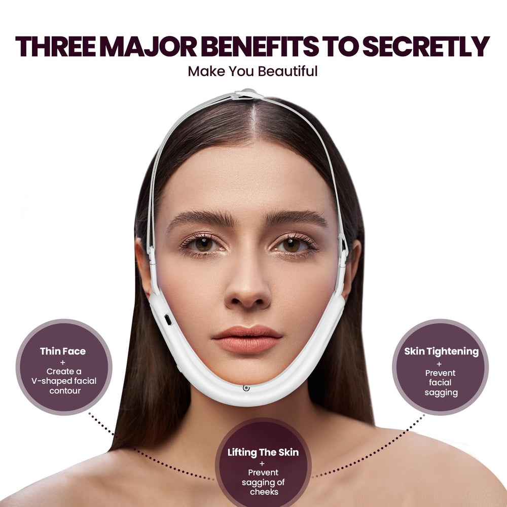 Cteart double chin machine showing V-face effect on the jawline.