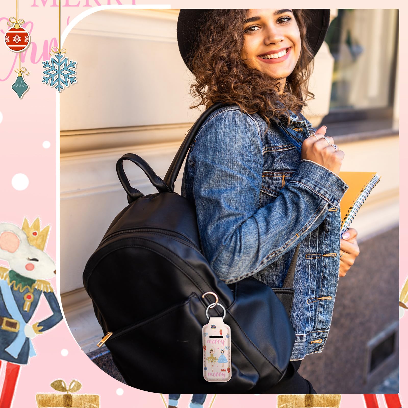 Ctosree 40-piece gift pack of Christmas lip balm pouches for gifting.