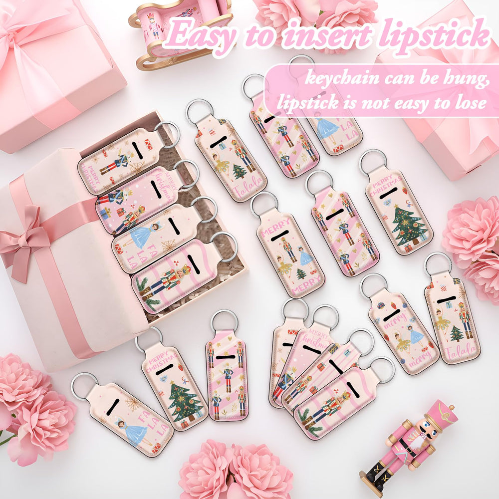 Ctosree clip-on lip balm holder attached to bag for easy makeup touch-ups.