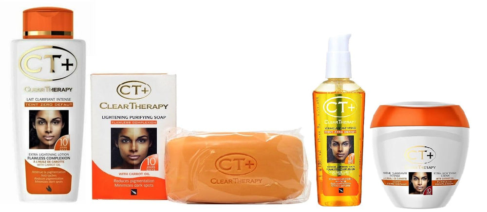 CT+ Clear Therapy extra lightening cream-lotion pack for a brightening routine