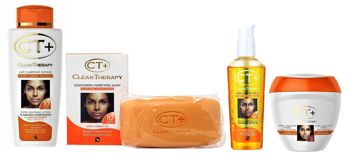 CT+ Clear Therapy extra lightening cream-lotion pack for a brightening routine