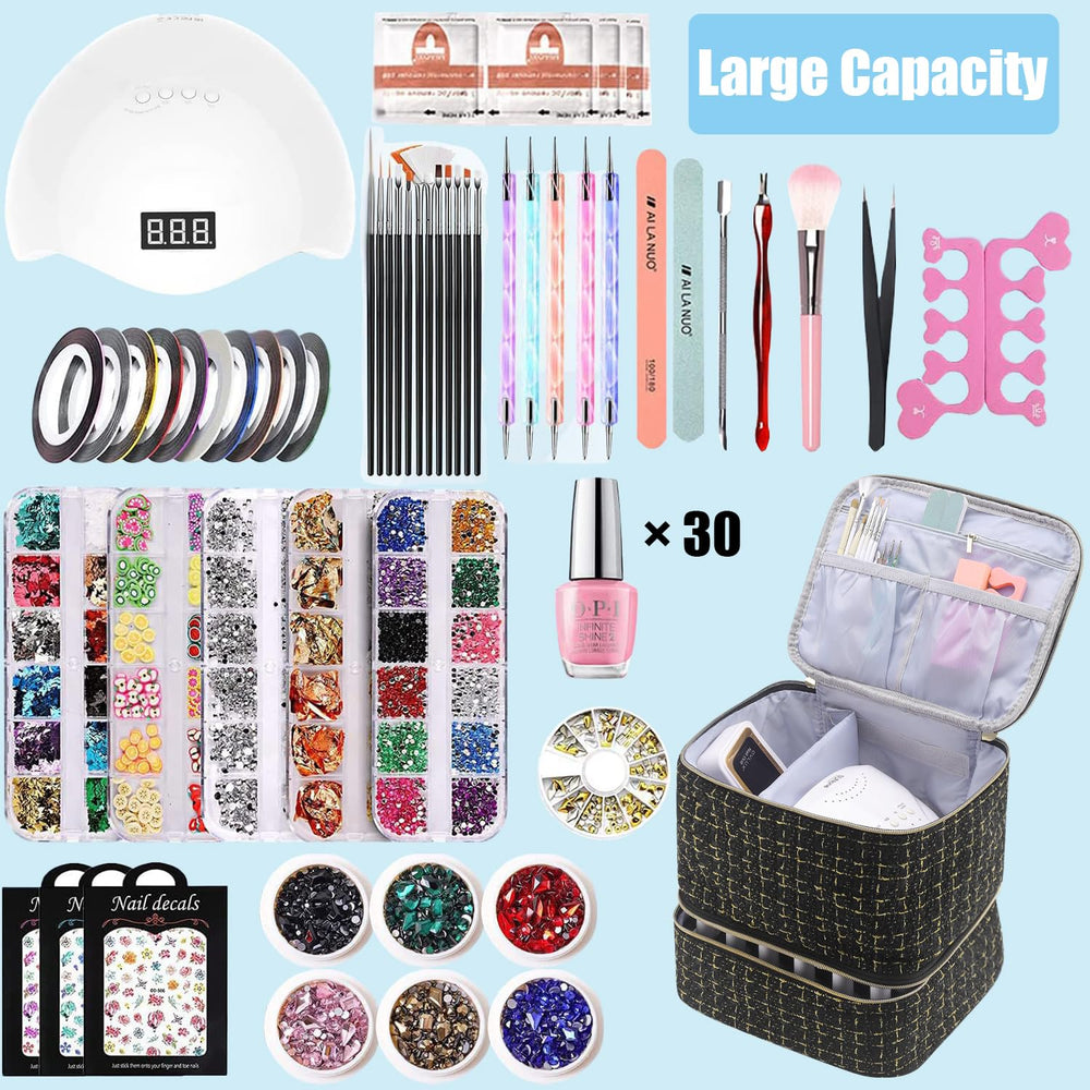 CTWWFS nail-polish-organizer-upper-compartment illustrates lamp and cord for on-site curing