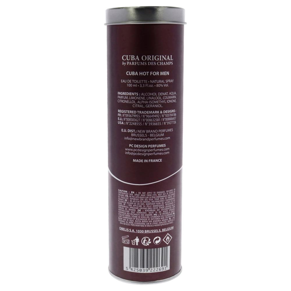 Cuba Hot for Men spray-dispense image showing easy application.