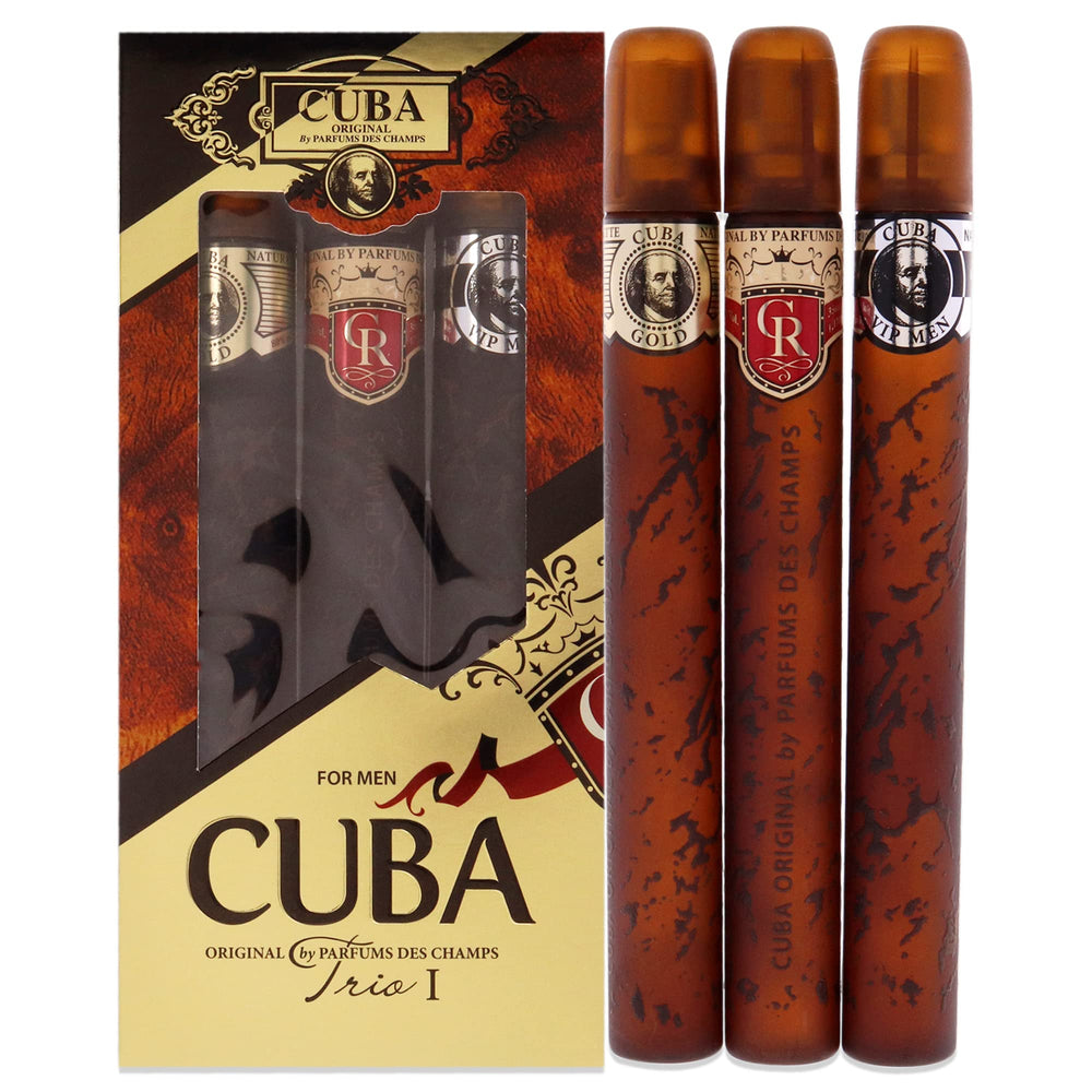 Cuba Trio Best 1 Gift Set Gold bottle front showing versatile daily wear ready-to-use scent