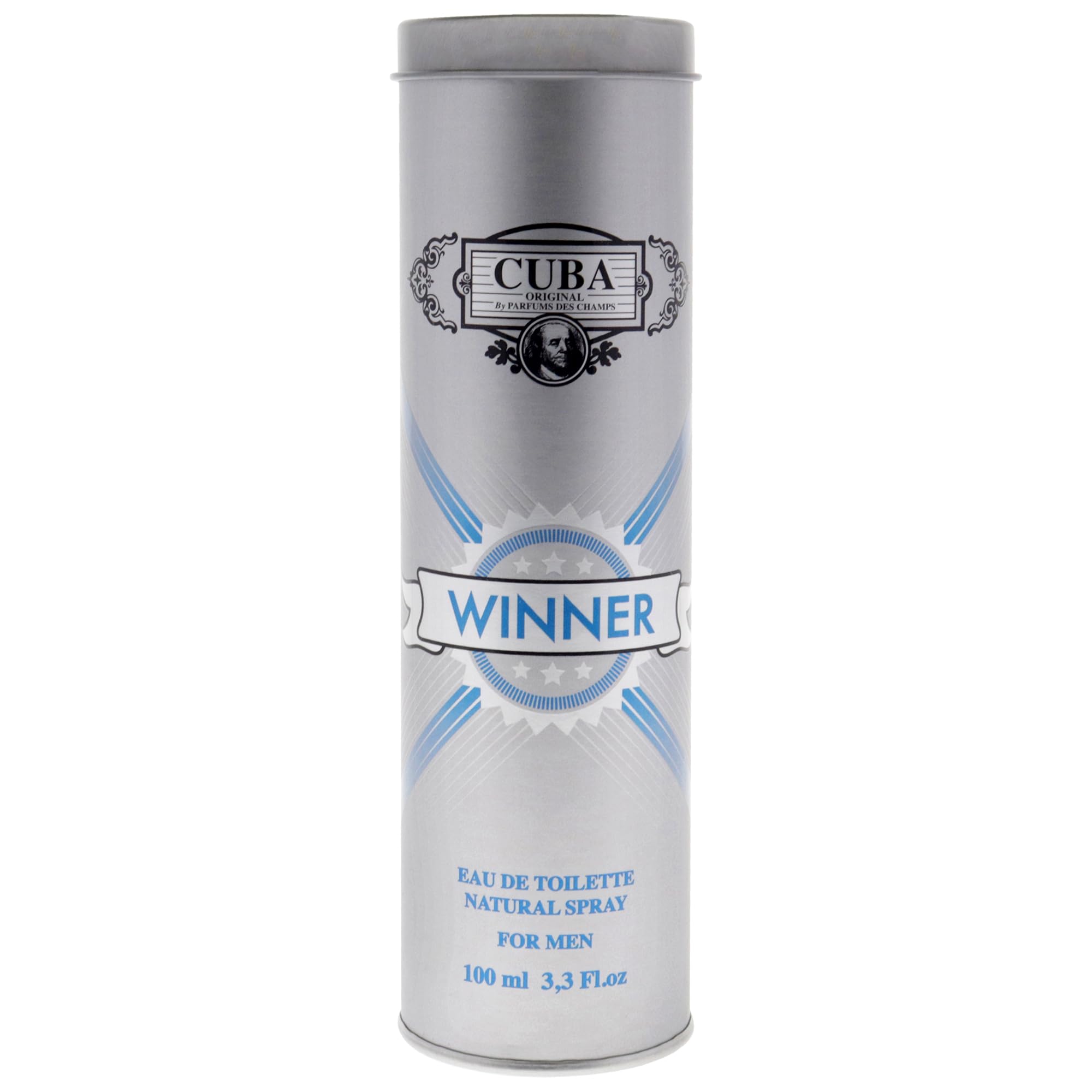 Cuba Winner spray bottle demonstrates easy-to-apply fragrance ritual.