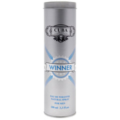 Cuba Winner spray bottle demonstrates easy-to-apply fragrance ritual.