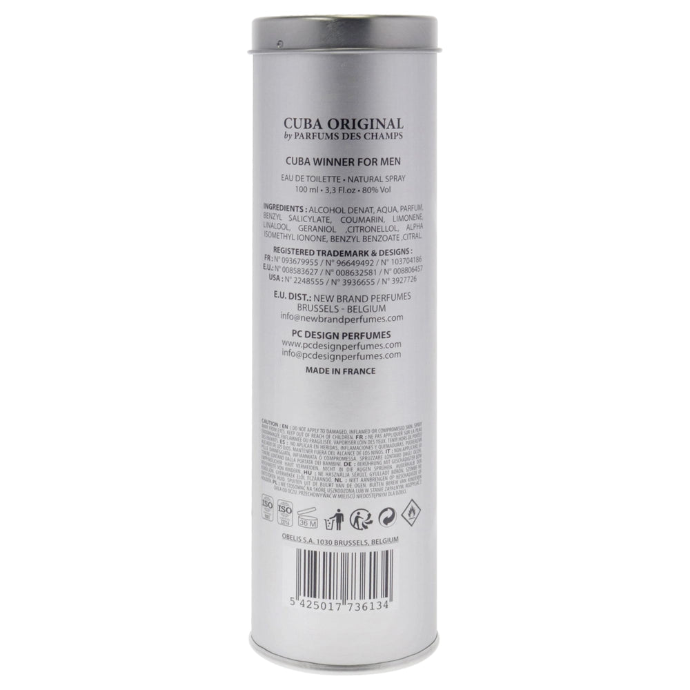 Cuba Winner daily-use men's fragrance for versatile day-to-night wear.