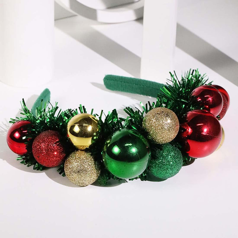 Cubahop small bell headband worn during Christmas outing looks playful yet elegant.