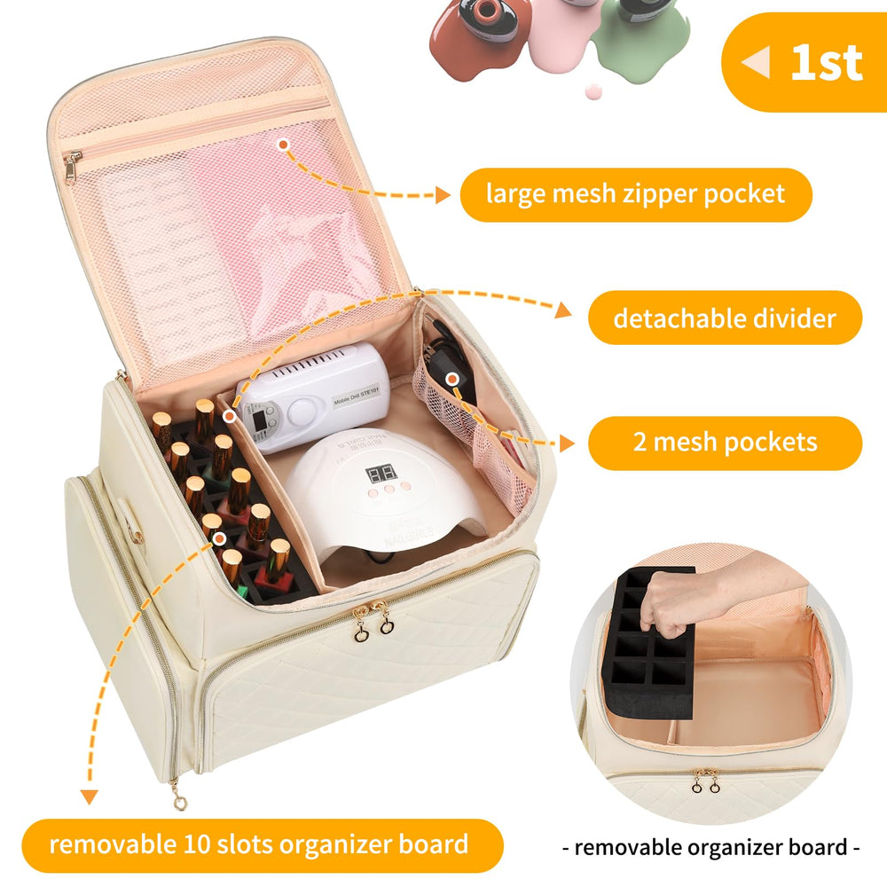 CUBETASTIC upper-layer 10-slot board helps tidy bottles in one glance.
