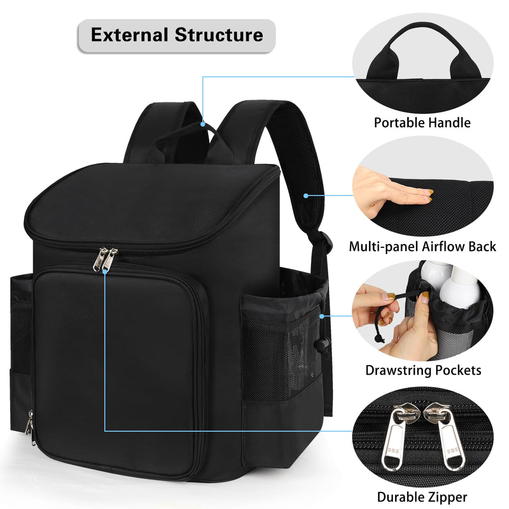 CUBETASTIC Hairstylist Traveling Bag heat-resistant lining protects hot tools during transit