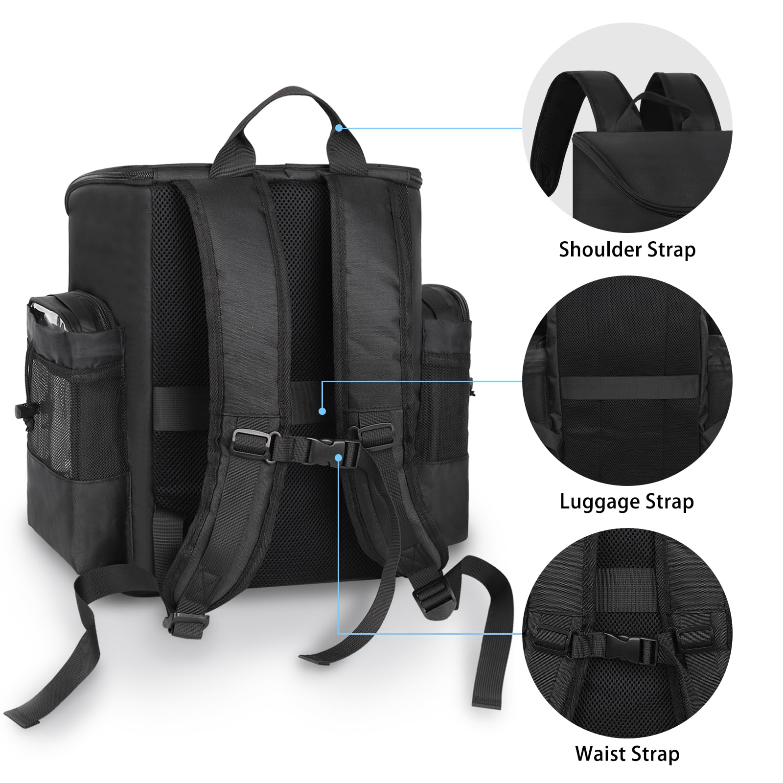 CUBETASTIC Hairstylist Traveling Bag inside organizer bags simplify small-item storage