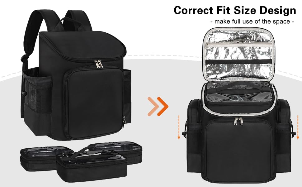CUBETASTIC Hairstylist Traveling Bag premium nylon with heat-resistant lining for long-lasting durability