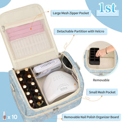 CUBETASTIC Nail Polish Organizer bottom layer holds 35 bottles for bulk storage