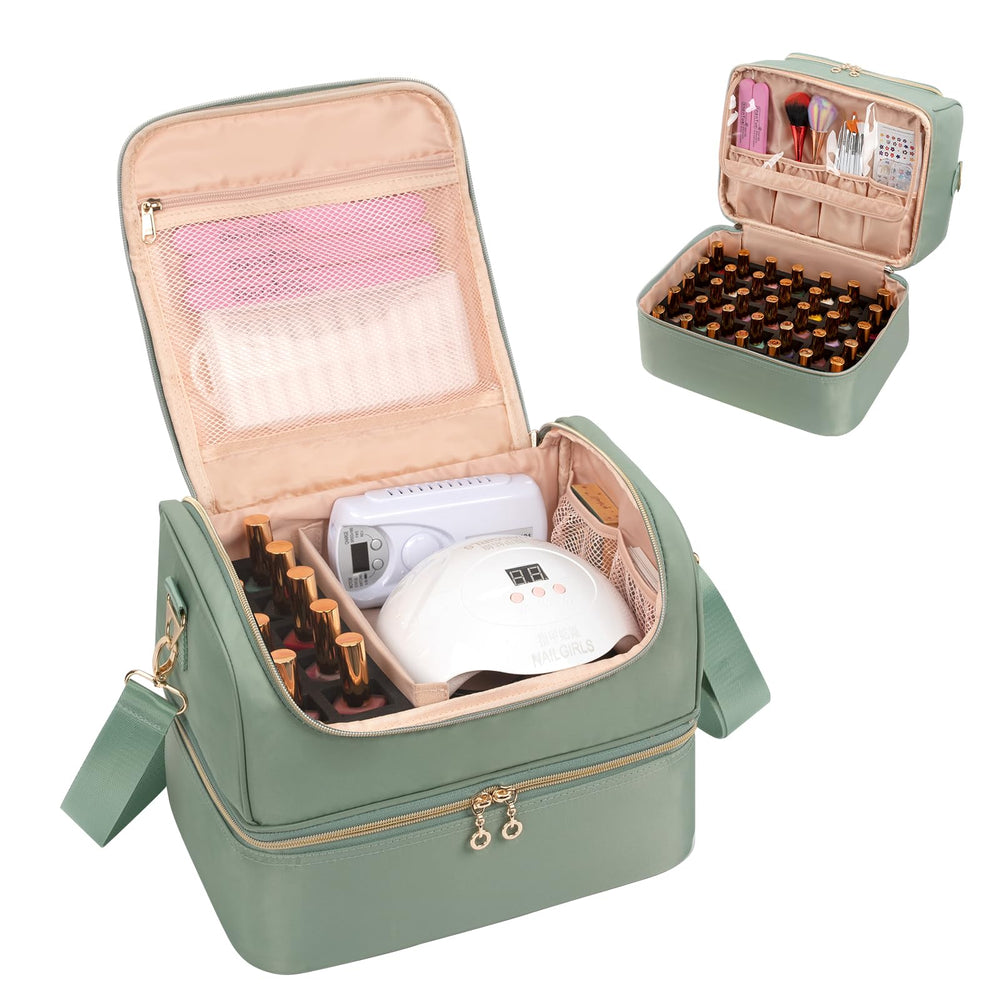 Cubetastic nail-polish-organizer-case front view shows portable storage for on-the-go manicures.