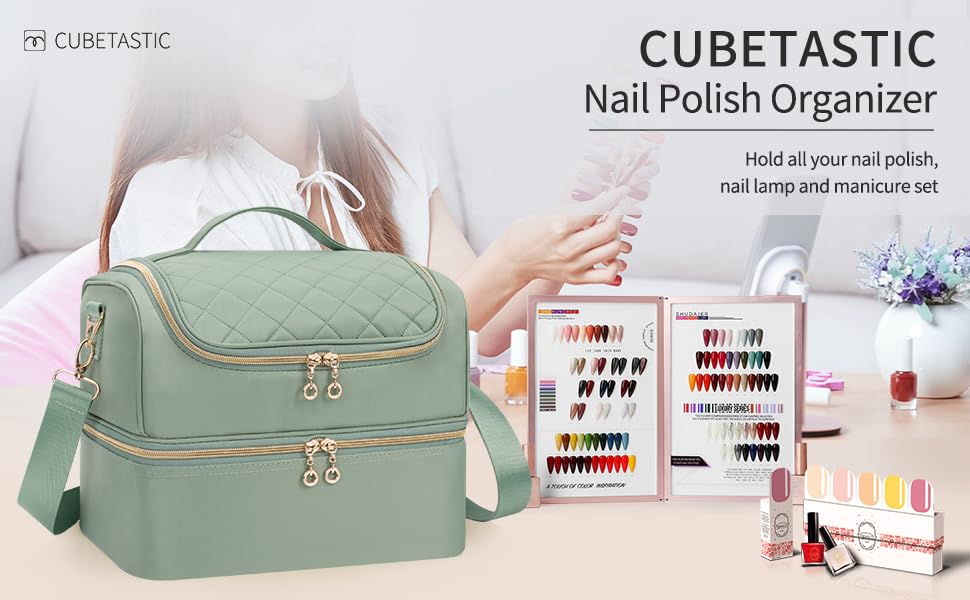 Cubetastic nail-polish-organizer-case dimensions fit compact vanity spaces.