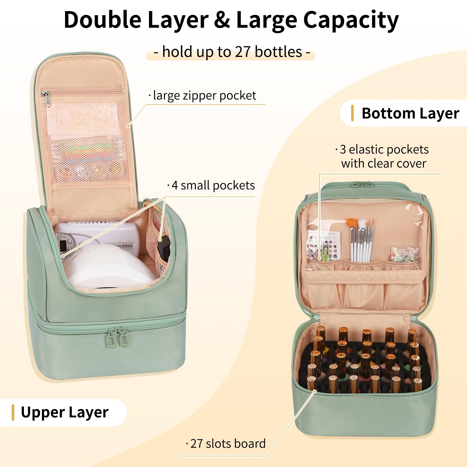 CUBETASTIC case open with compartments for bottles and tools, easy access