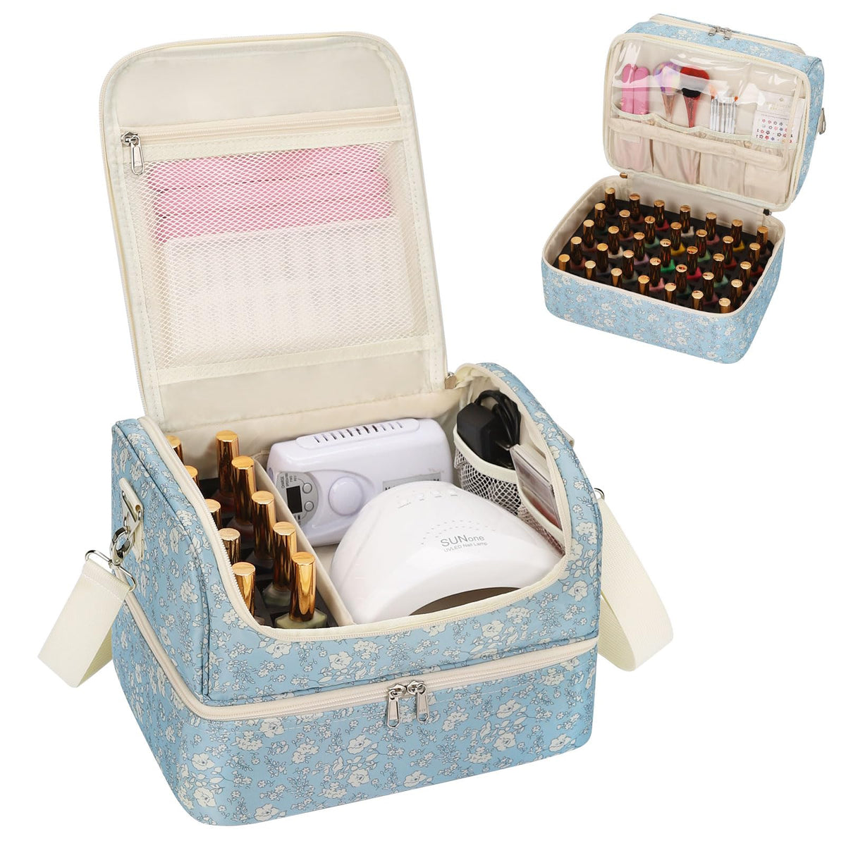 CUBETASTIC Nail Polish Organizer front view showing 45-bottle capacity for organized storage