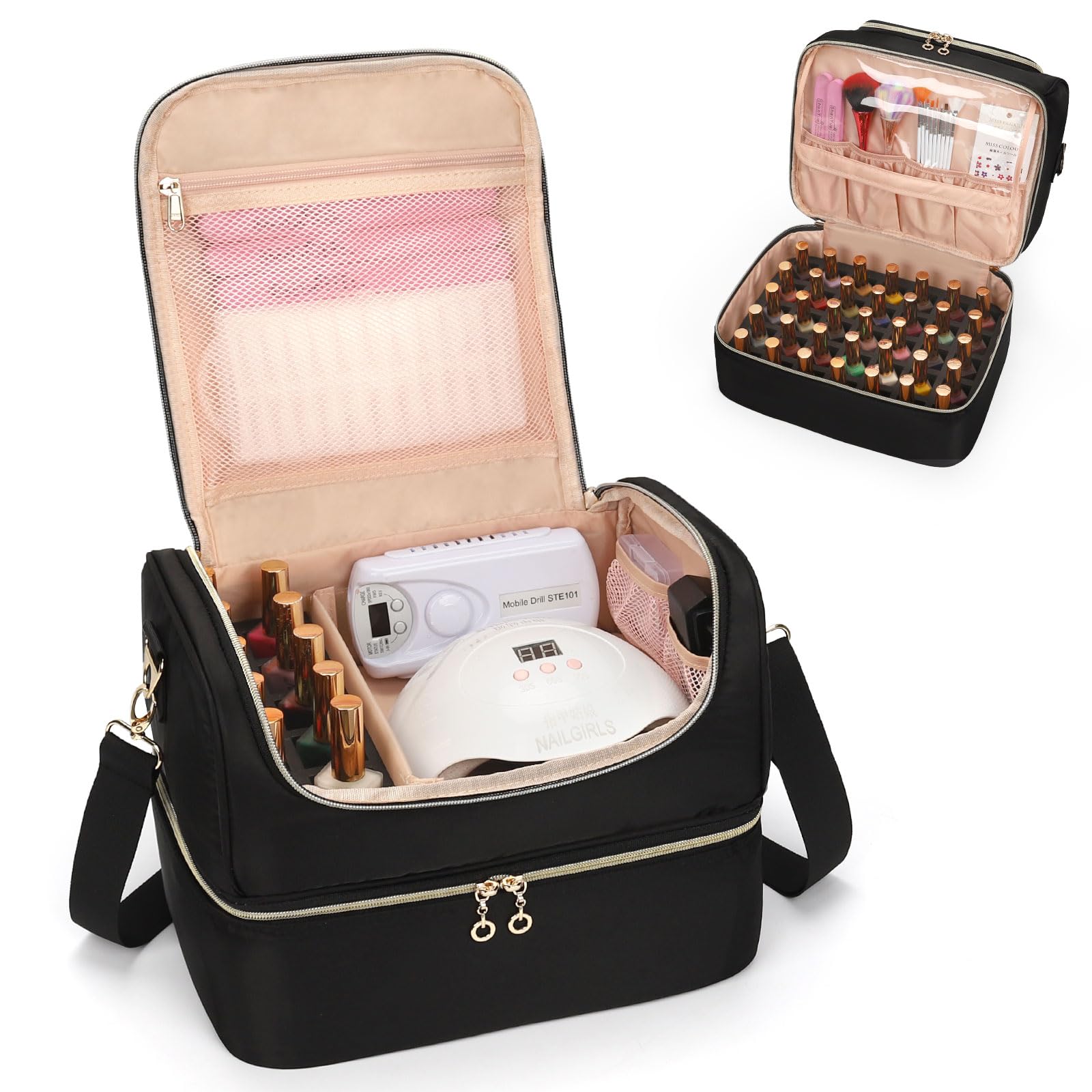 CUBETASTIC Nail Polish Organizer front view shows compact, travel-ready design.