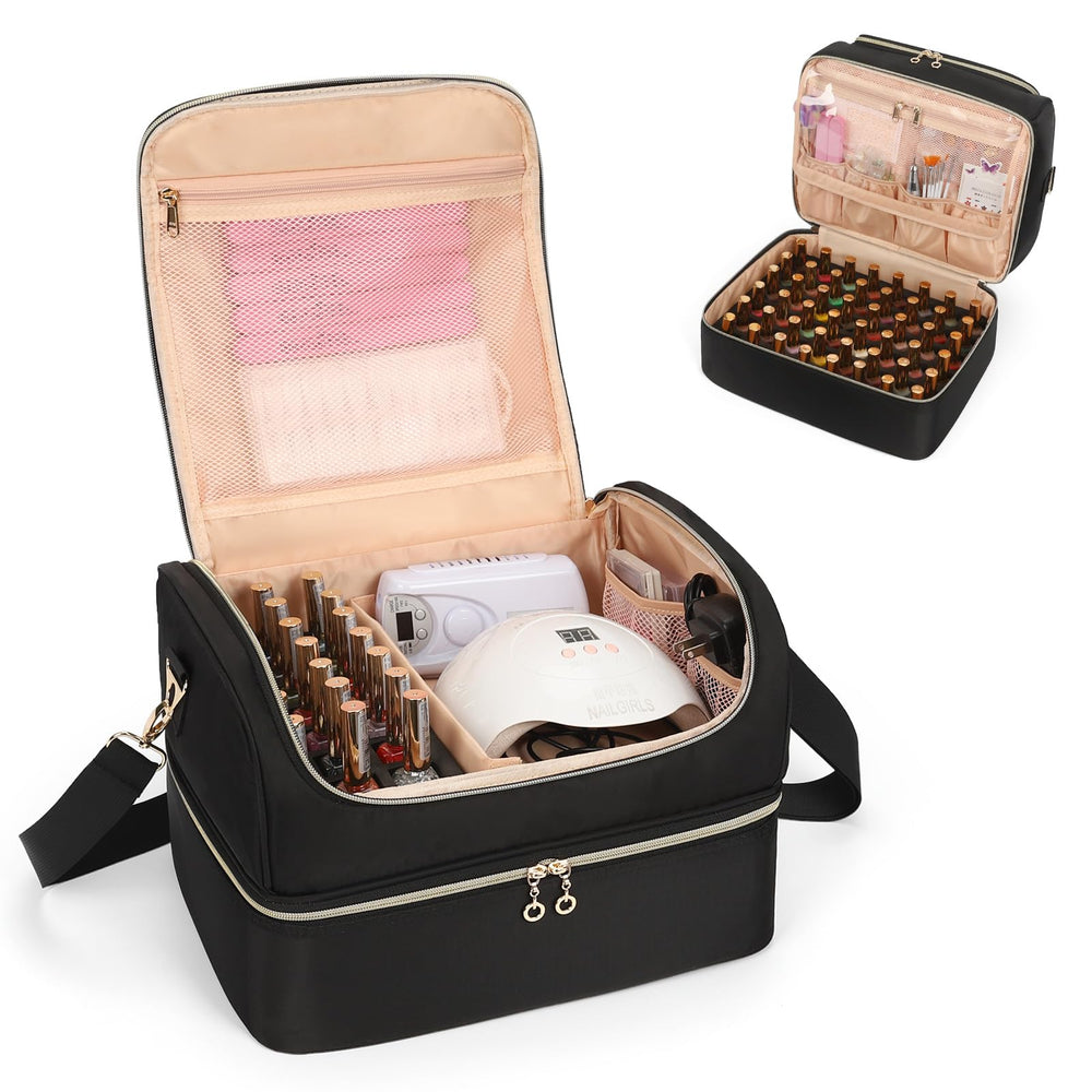 CUBETASTIC nail polish organizer front view for clutter-free travel and quick shade access