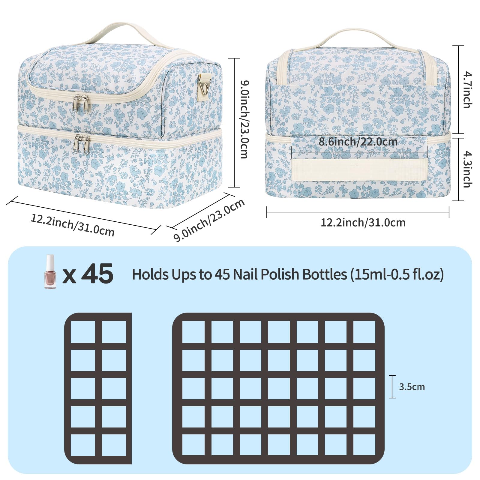 CUBETASTIC interior shows 10-slot board for easy polish selection
