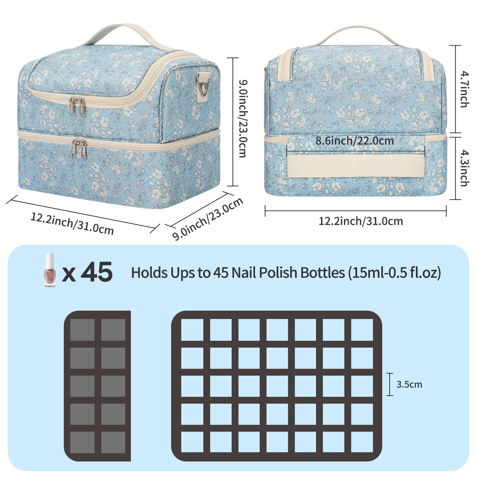 CUBETASTIC organizer interior layout with 10-slot board and compartments