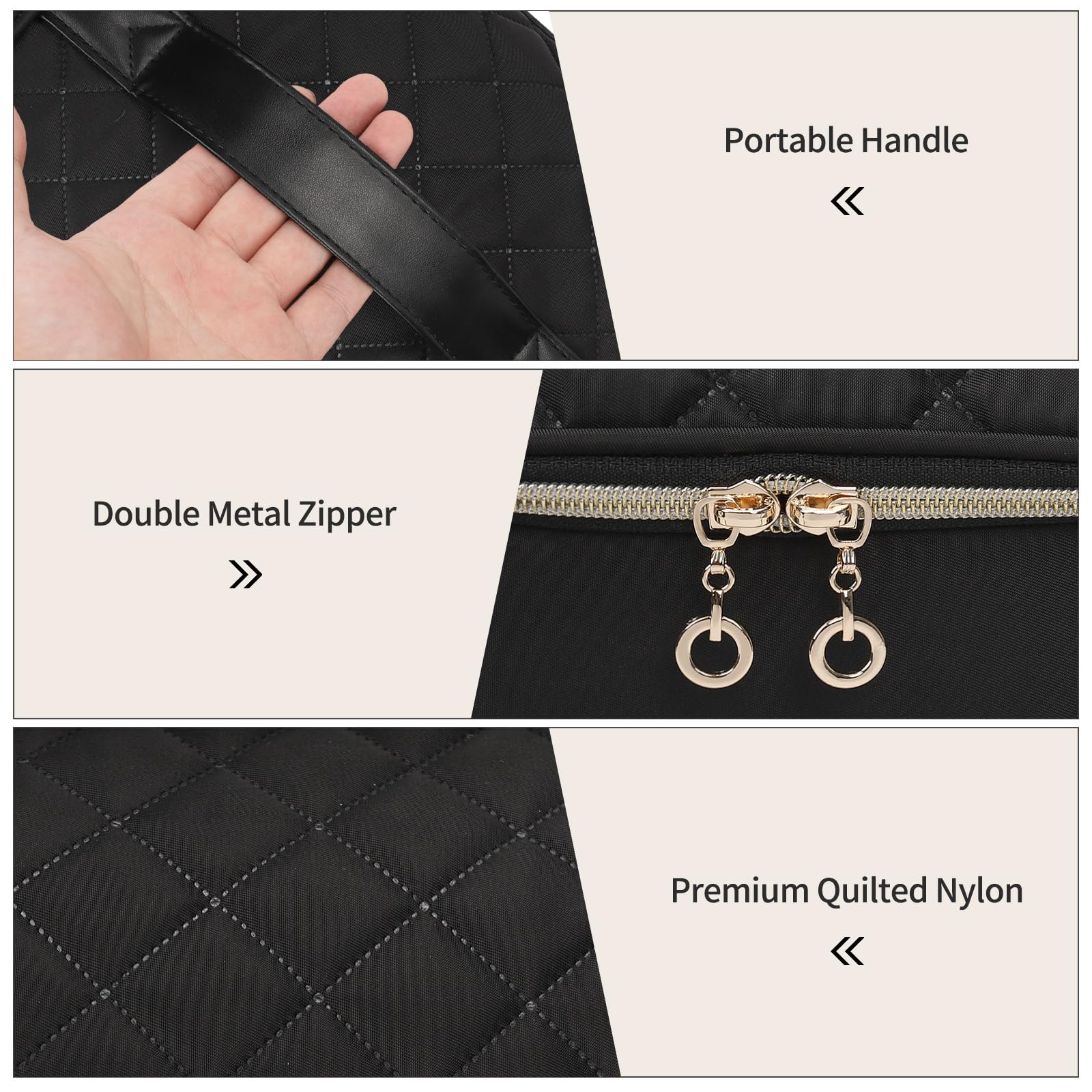 CUBETASTIC padded quilted nylon exterior protects delicate polish bottles.