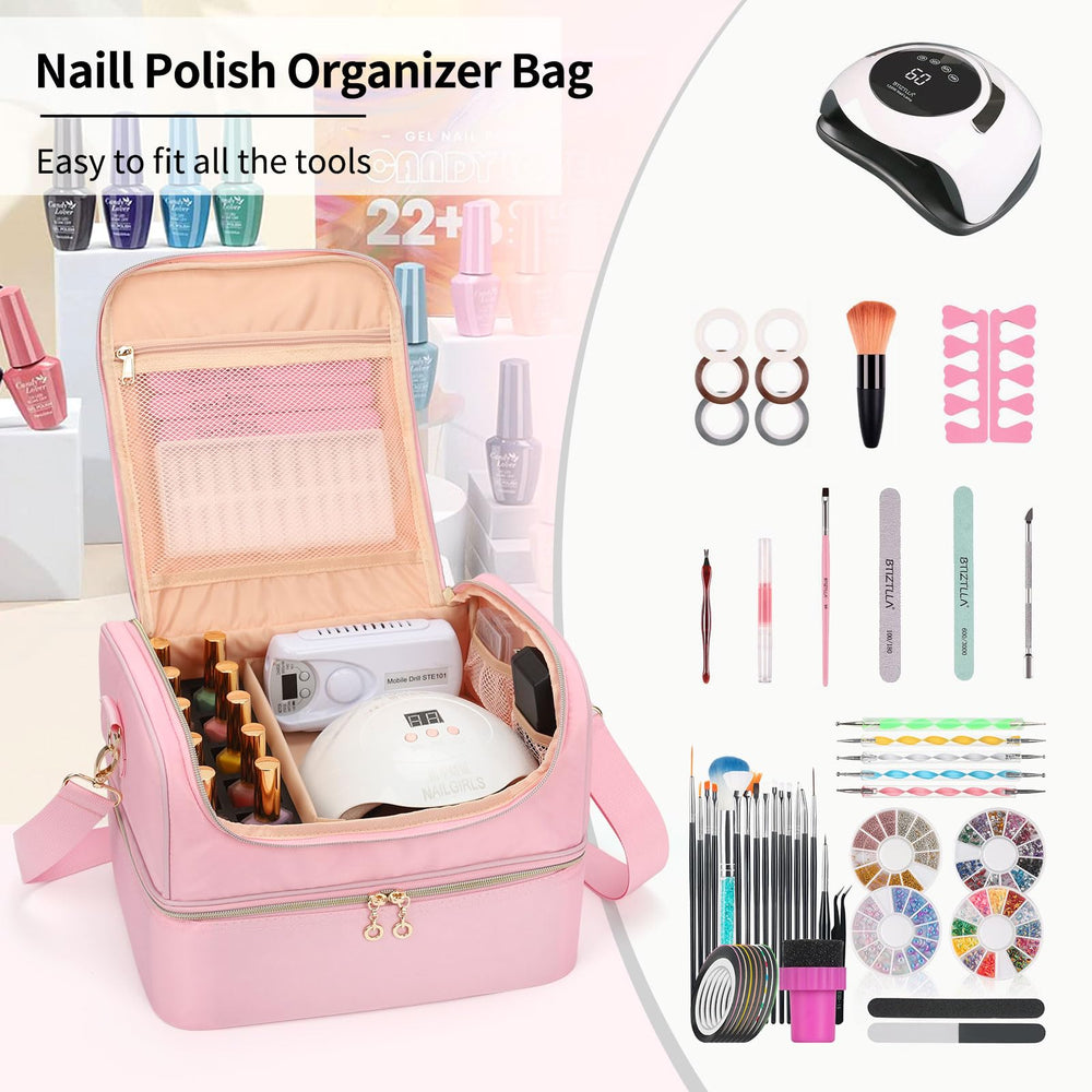 CUBETASTIC pink-nail-kit-bag-gift-idea ideal gift for manicure lovers.