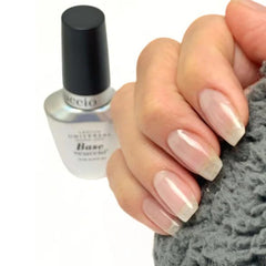 Cuccio Brush-On Builder with calcium reinforces weak nails during wear.