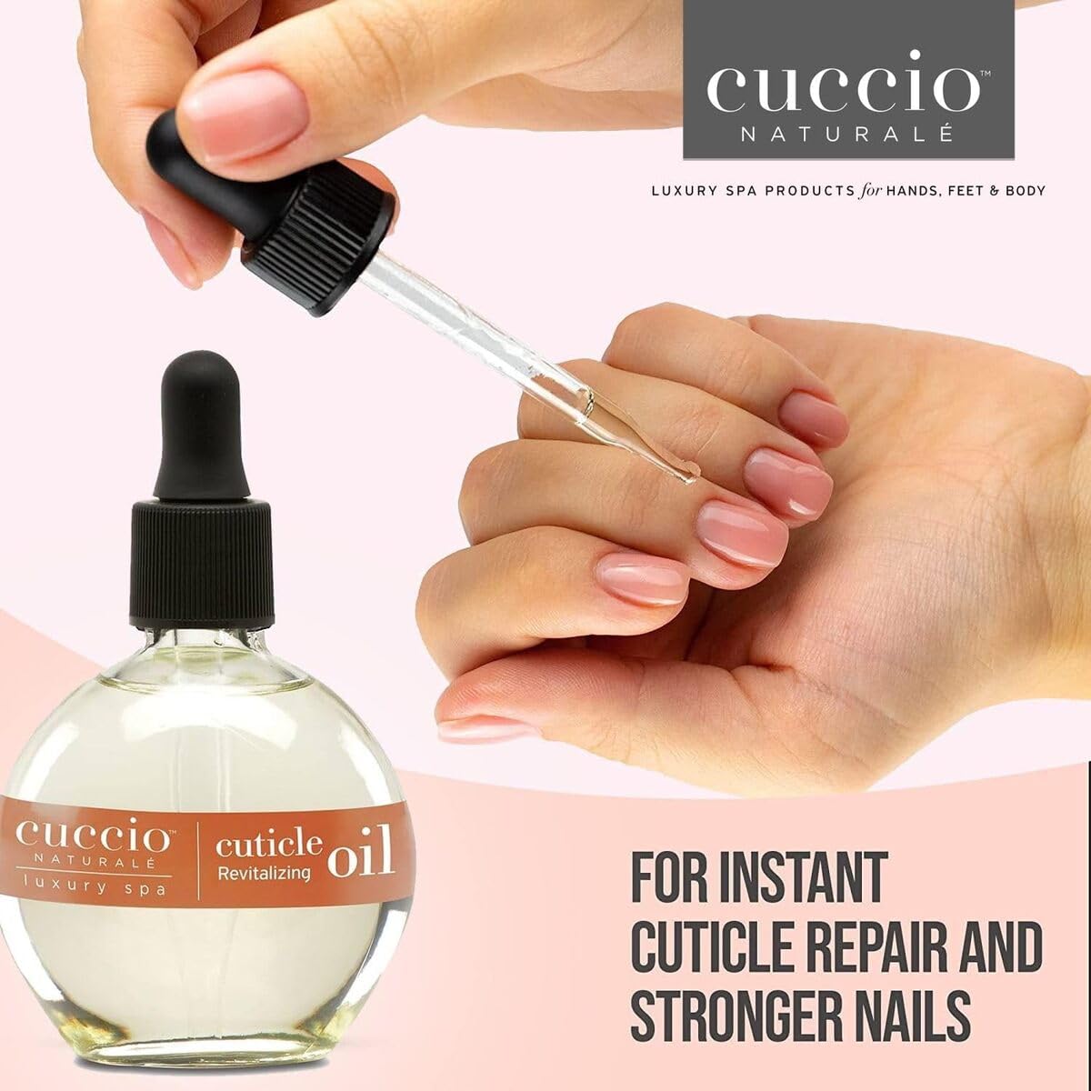 Cuccio Naturale Revitalizing Cuticle Oil absorbs quickly without heavy residue on skin